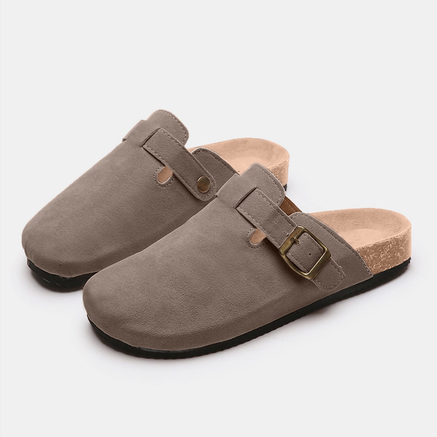 Suede Closed Toe Buckle Slide - Smart Shopper