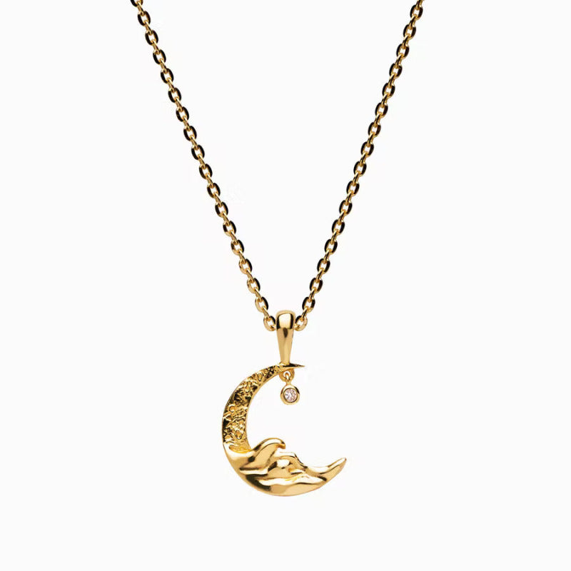 18K Gold-Plated Moon Pendant Necklace - Smart Shopper