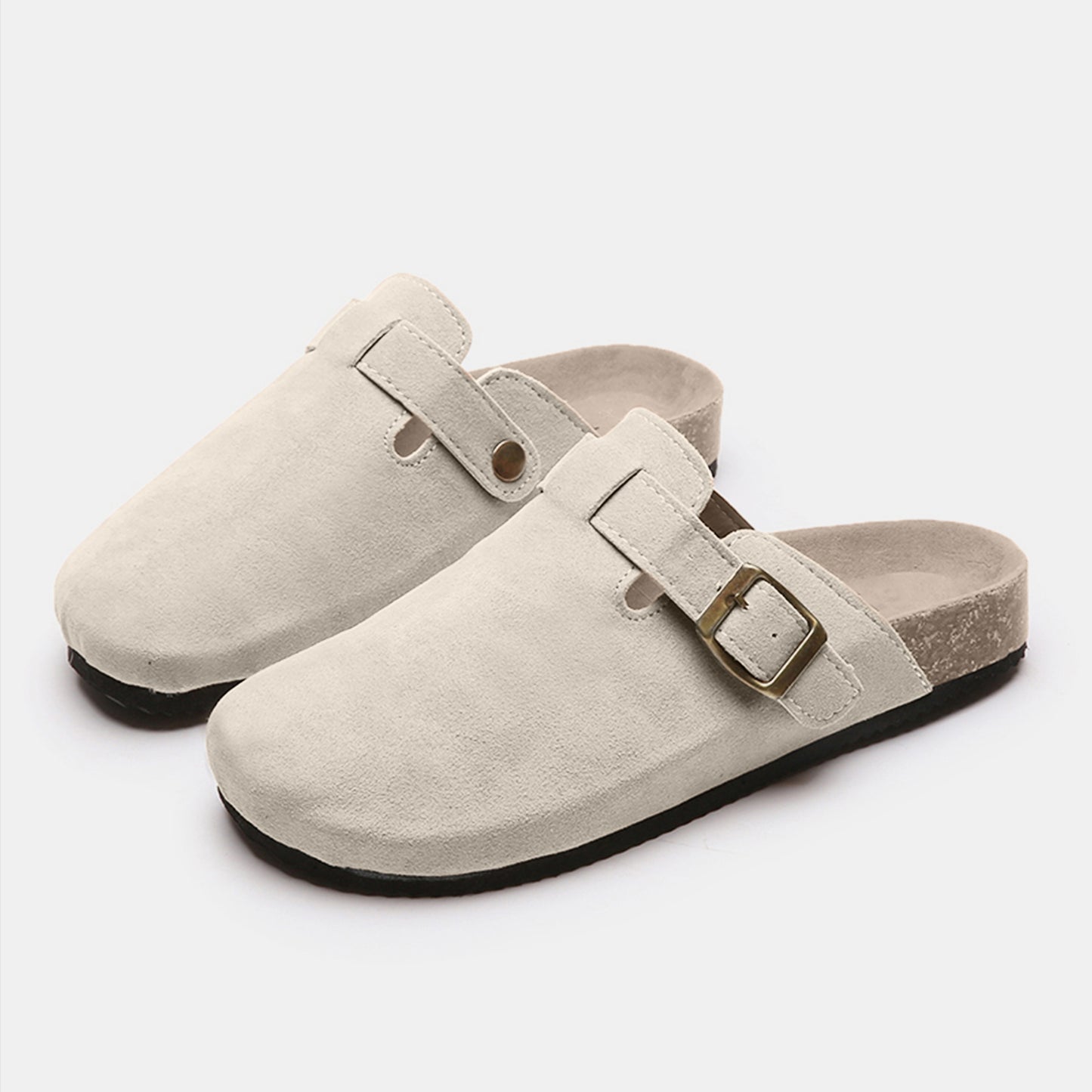 Suede Closed Toe Buckle Slide - Smart Shopper