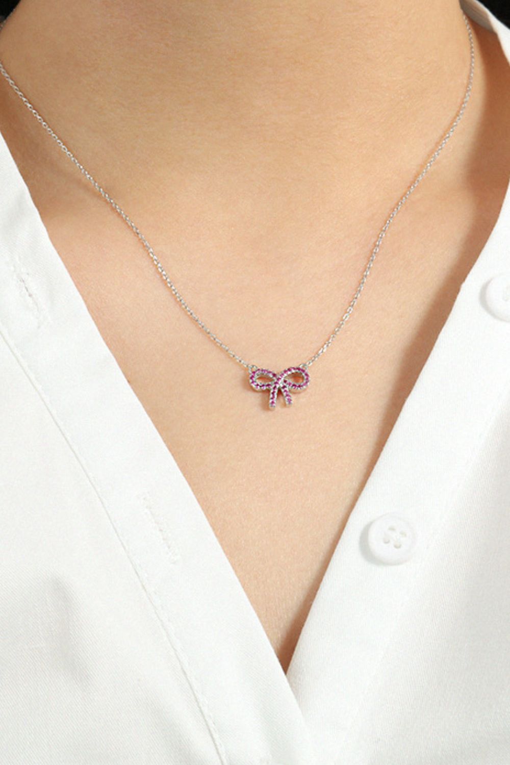 925 Sterling Silver Bow Necklace - Smart Shopper