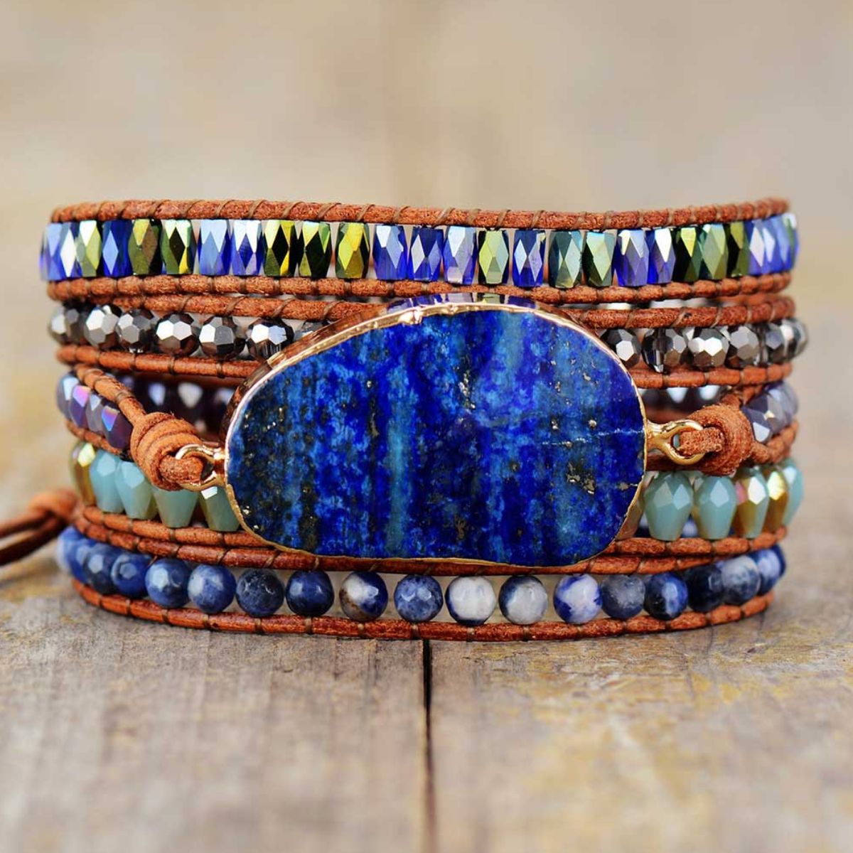 Lapis Lazuli Layered Bracelet - Smart Shopper