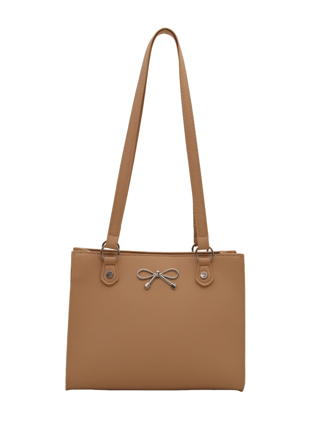 Bow PU Leather Shoulder Bag - Smart Shopper