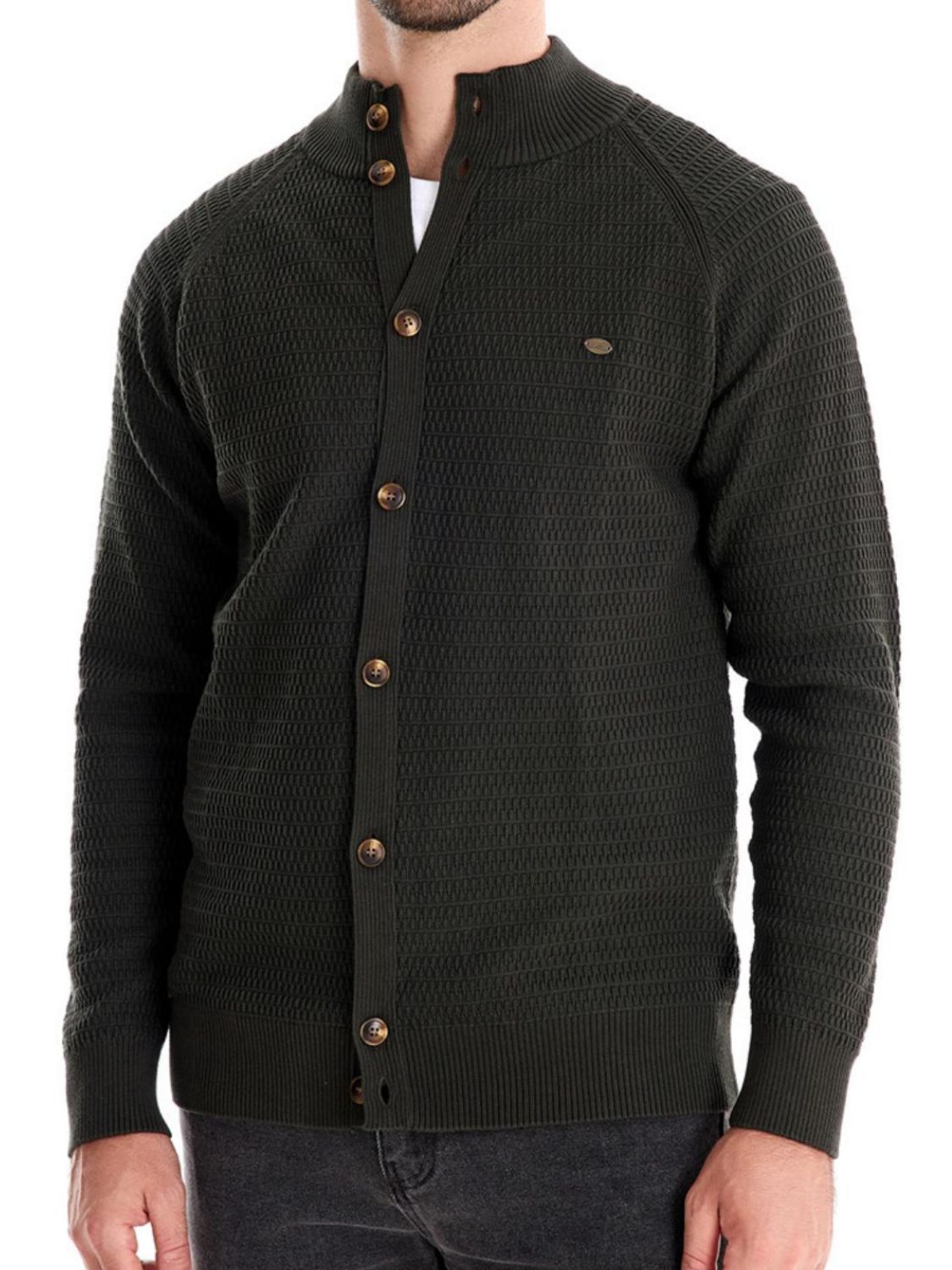 Men's Button Down Long Sleeve Cardigan - Smart Shopper