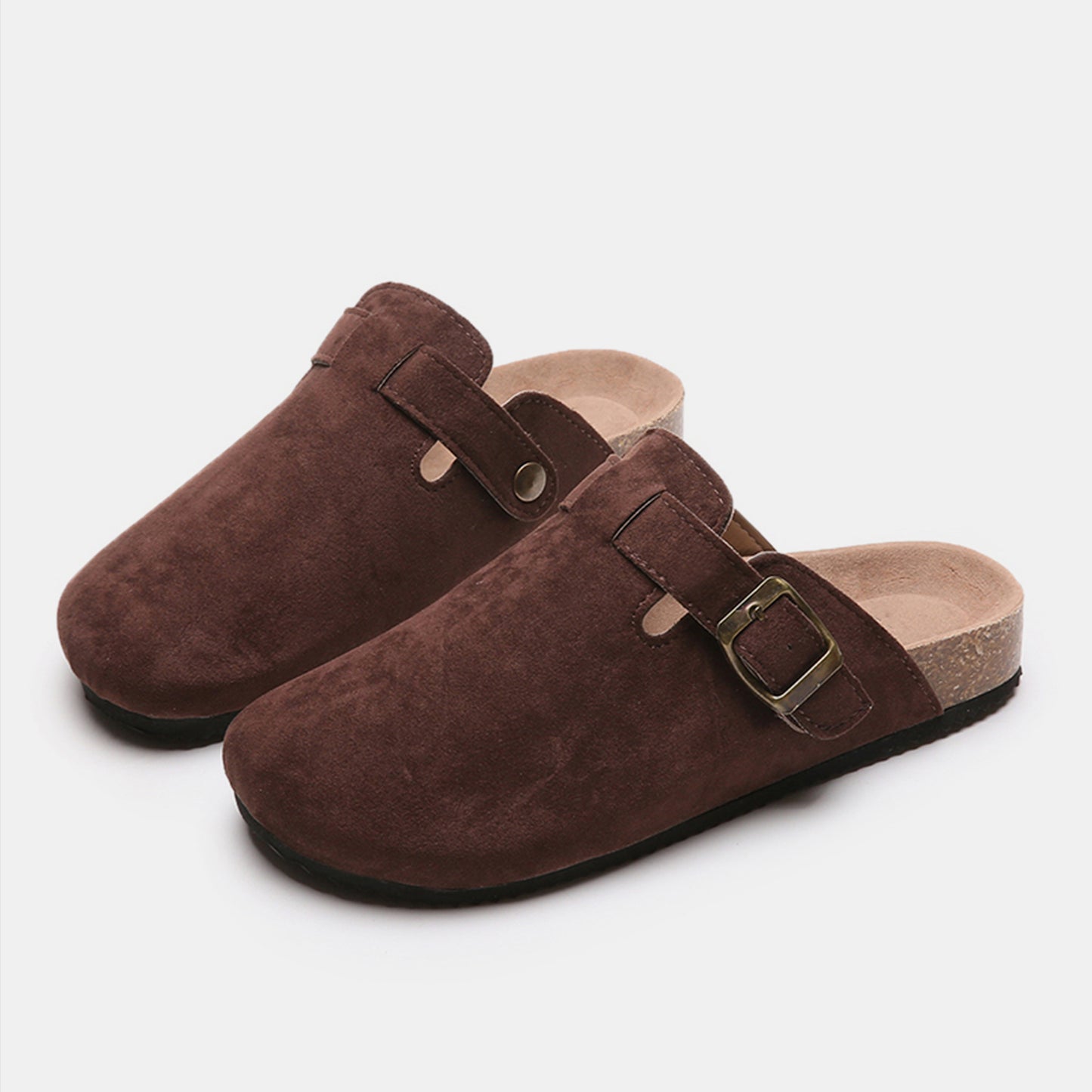 Suede Closed Toe Buckle Slide - Smart Shopper