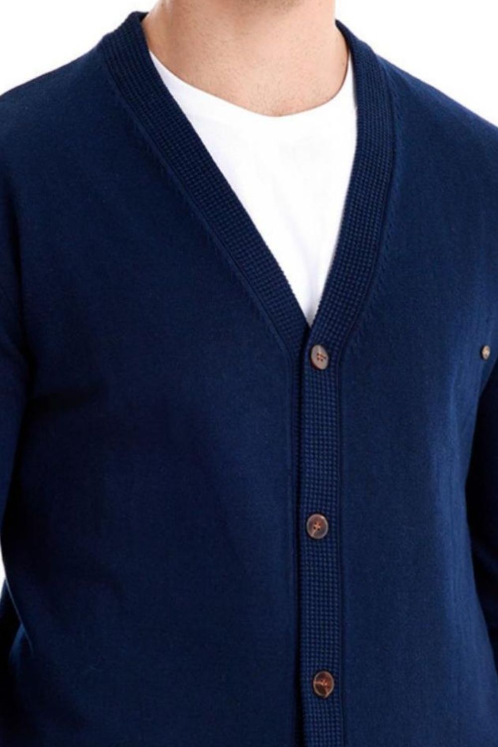 Men's Button Down V-Neck Cardigan - Smart Shopper