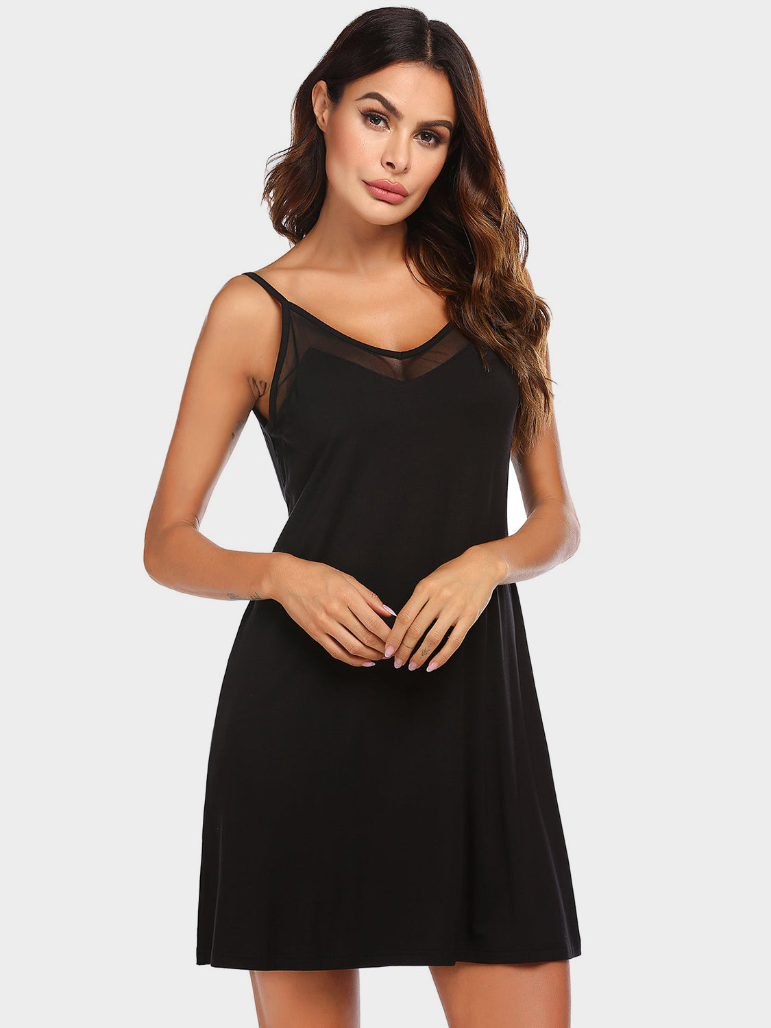 Scoop Neck Spaghetti Strap Lounge Dress - Smart Shopper