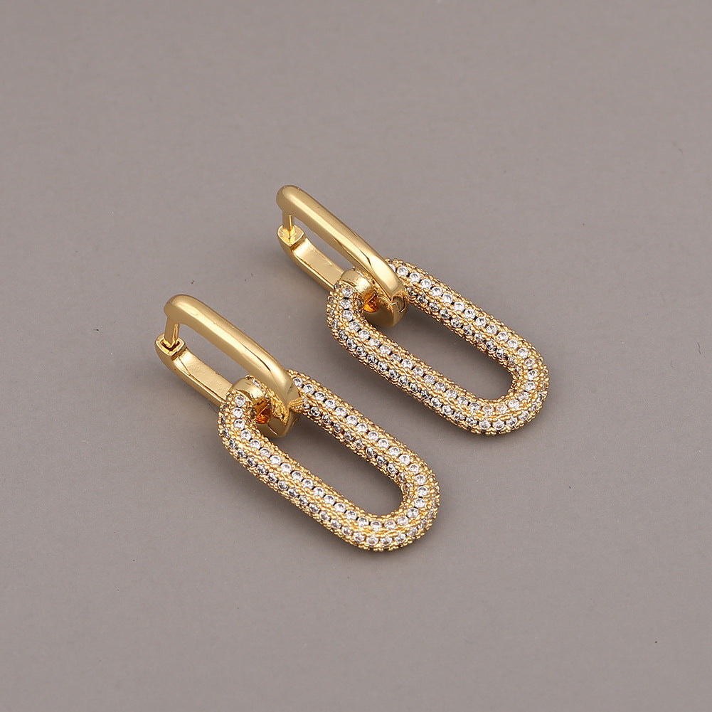 18K Gold-Plated Inland Zircon Earrings - Smart Shopper