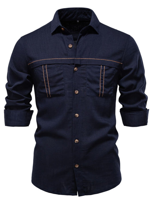 Men's Button Down Collared Neck Shirt - Smart Shopper