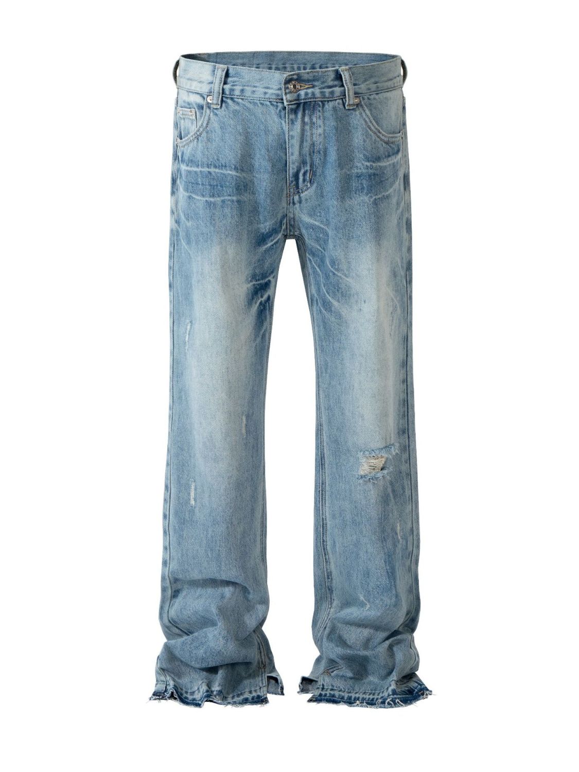 Men's Distressed Raw Hem Jeans - Smart Shopper