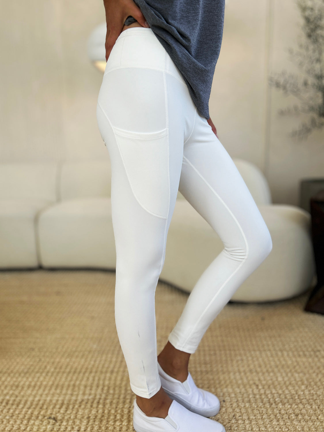 Wide Waistband Sports Leggings - Smart Shopper