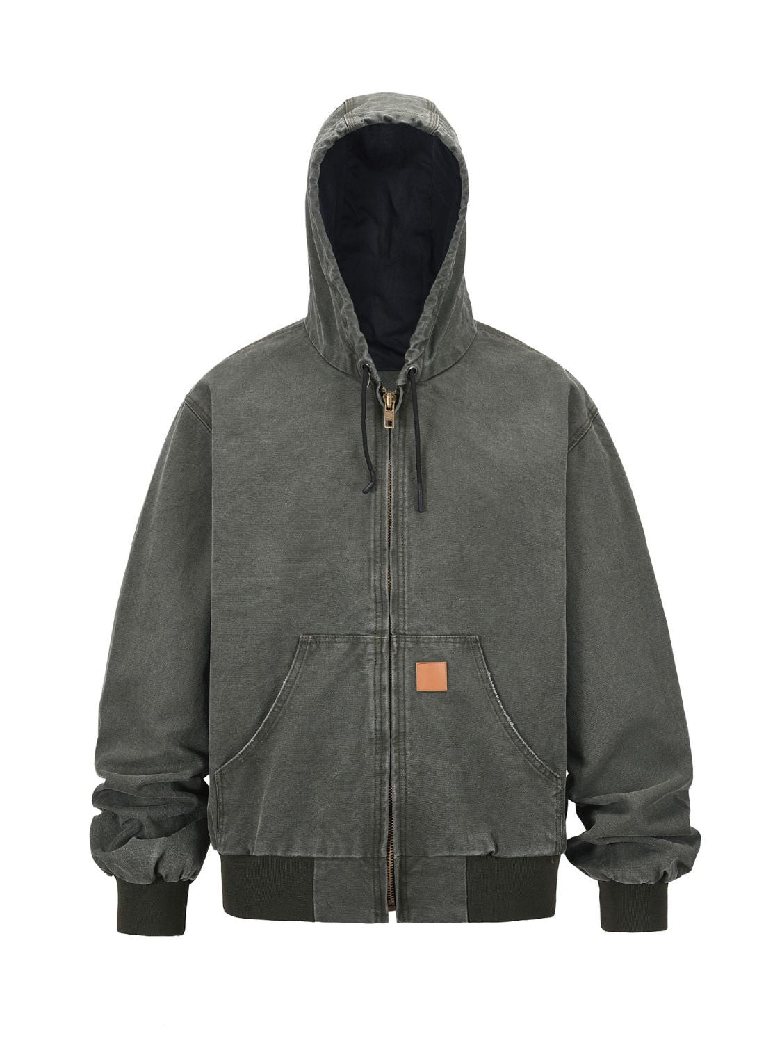 Men's Zip Up Washed Hooded Jacket - Smart Shopper