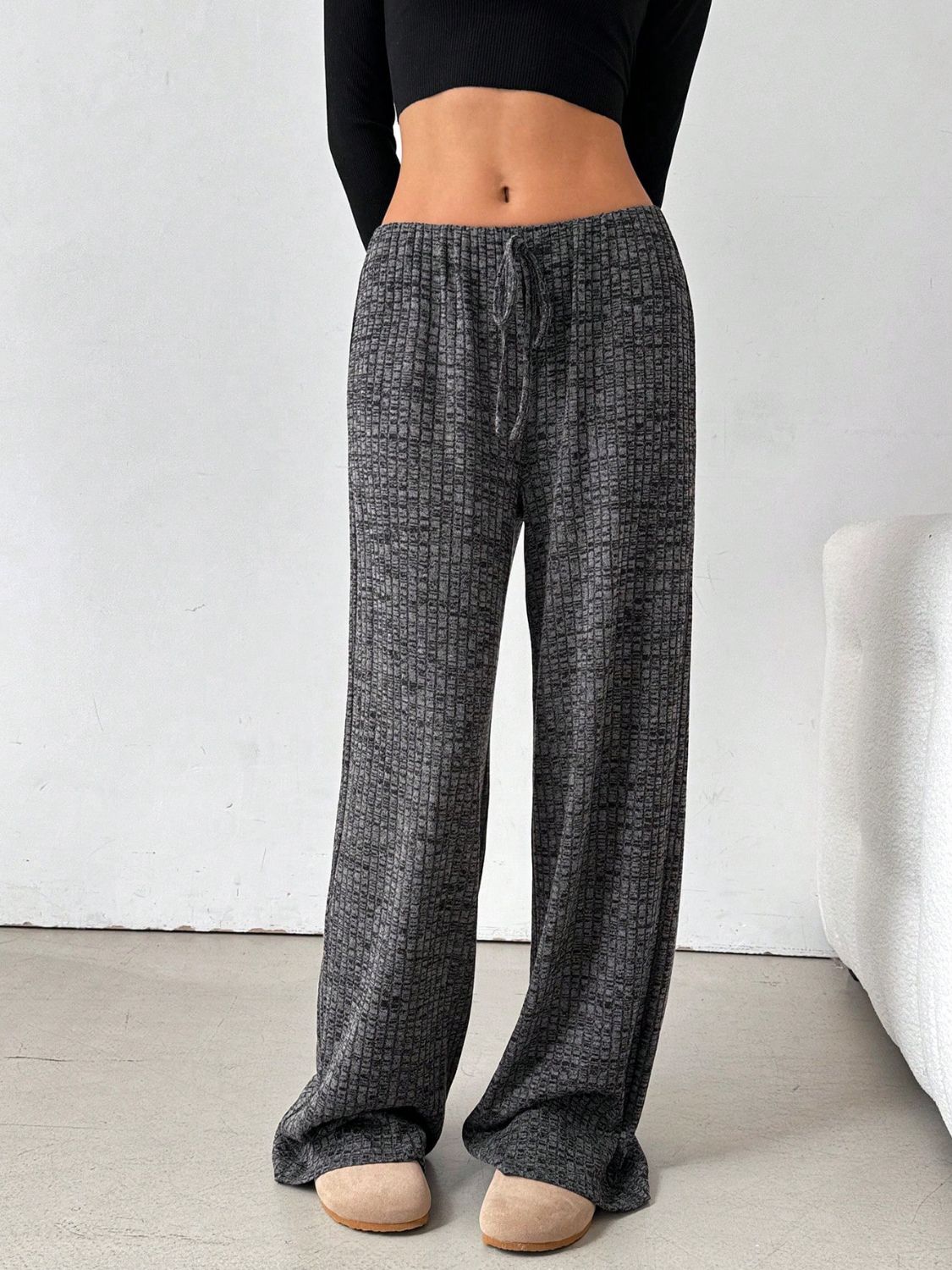 Tied Striped Wide Leg Pants - Smart Shopper