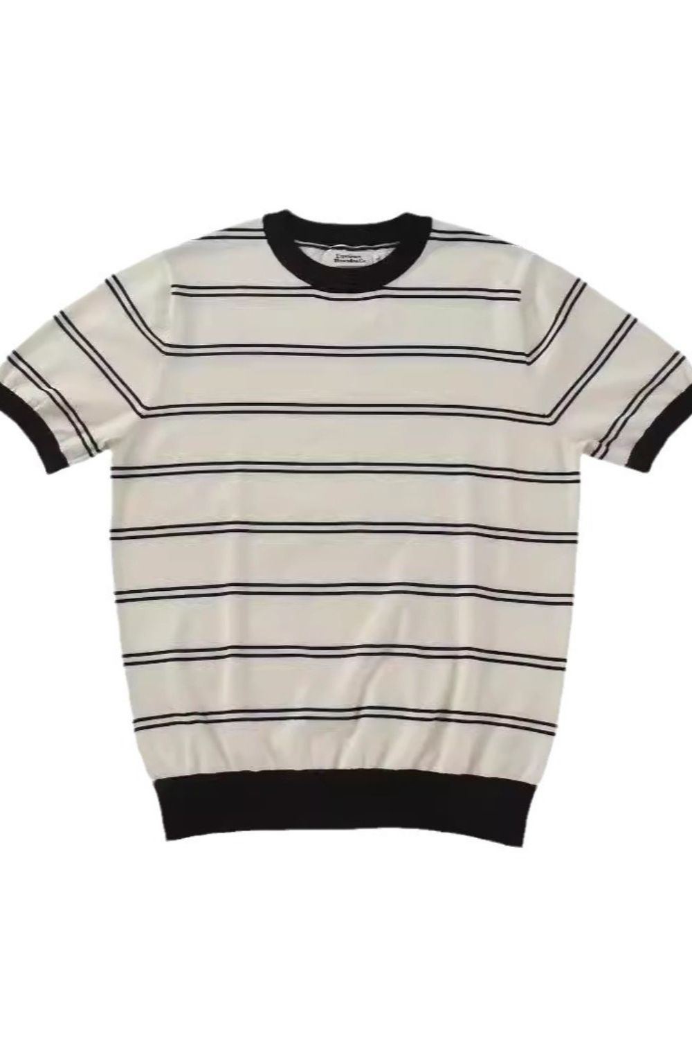 Men's Plus Size Round Neck Striped T-Shirt - Smart Shopper