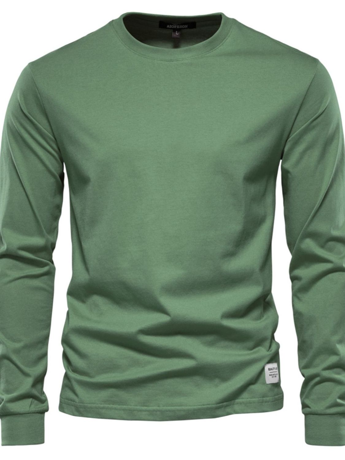 Men's Full Size Round Neck Long Sleeve T-Shirt Plus Size - Smart Shopper