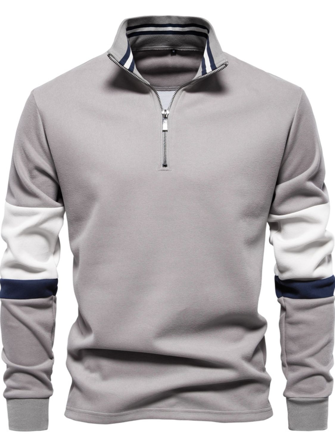 Men's Color Block Long Sleeve Polo - Smart Shopper