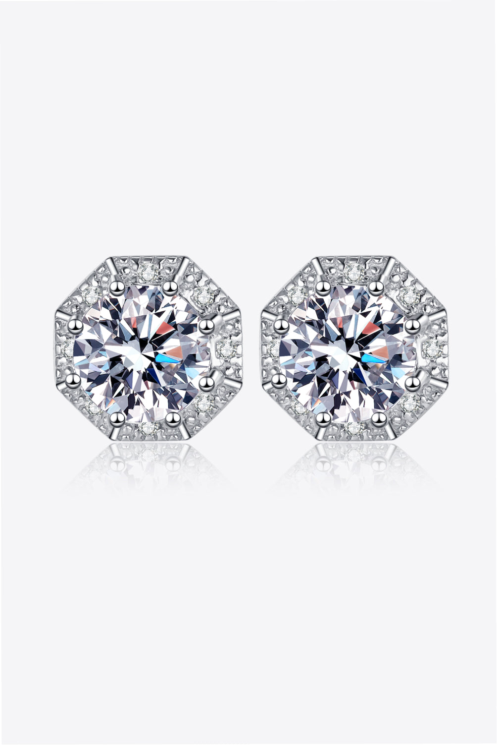 2 Carat Moissanite 925 Sterling Silver Stud Earrings - Smart Shopper