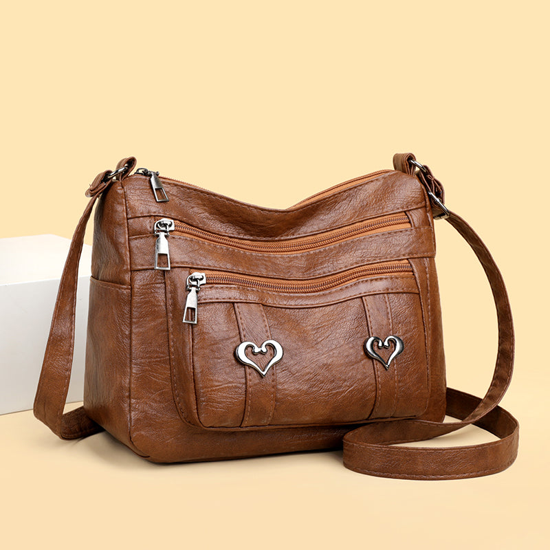 PU Leather Multi-Pockets Crossbody Bag - Smart Shopper