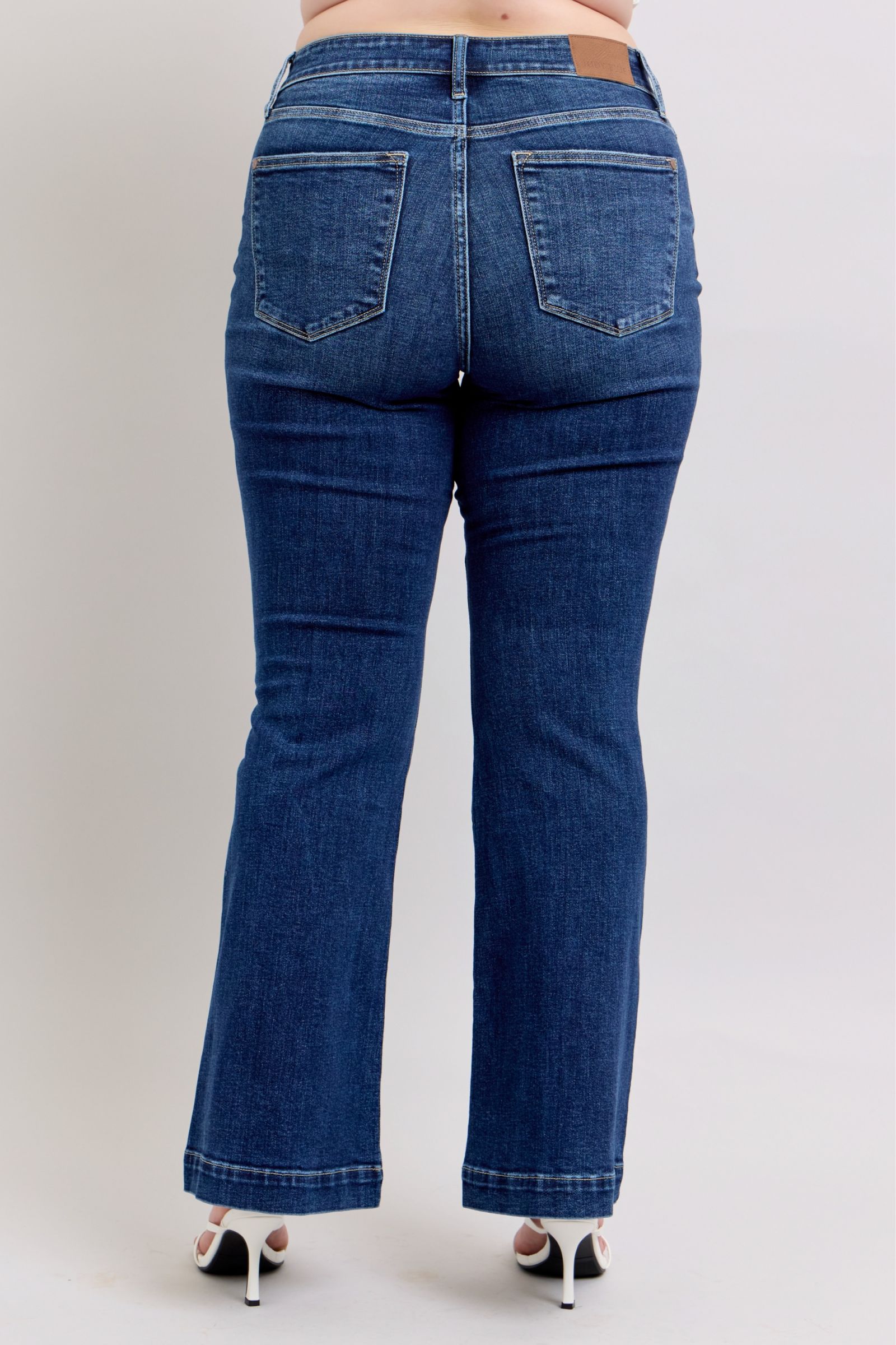 Judy Blue Full Size High Rise Flare Jeans with Pockets Plus Size - Smart Shopper