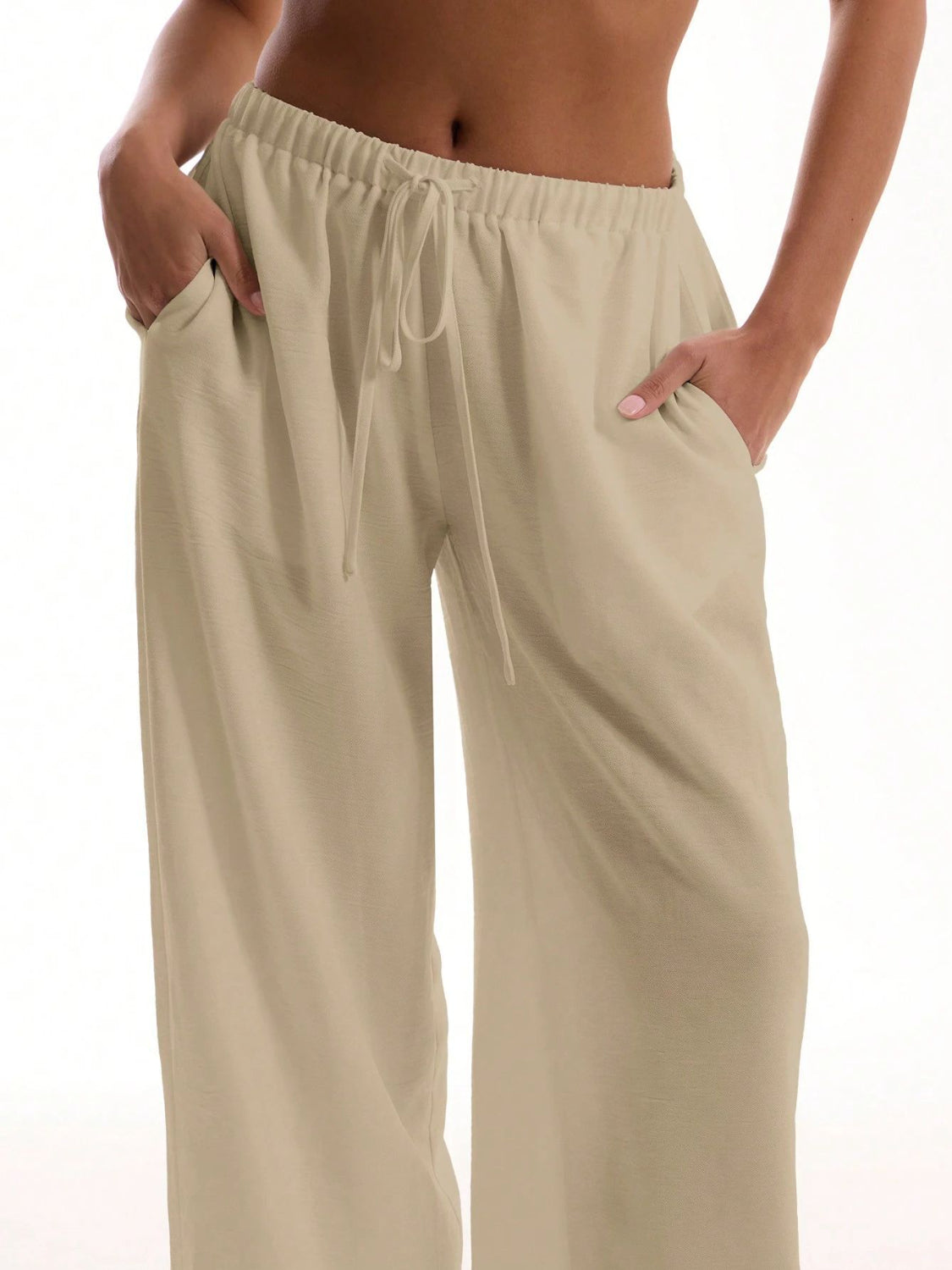 Drawstring Wide Leg Pants - Smart Shopper