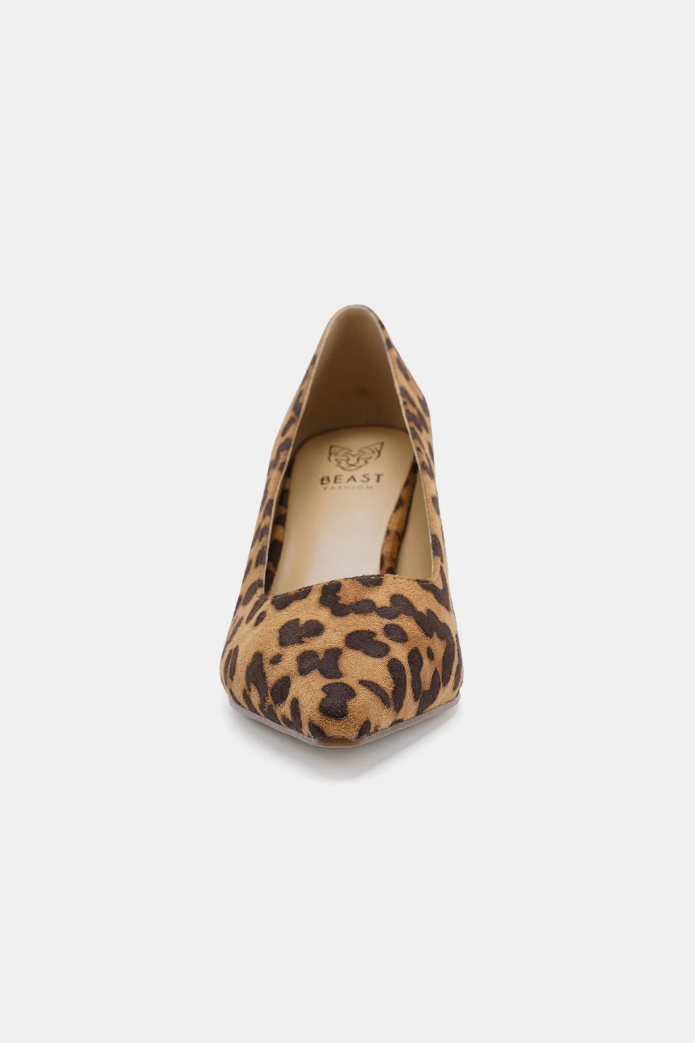 Beast Fashion Faux Suede Leopard Point Toe Pumps - Smart Shopper