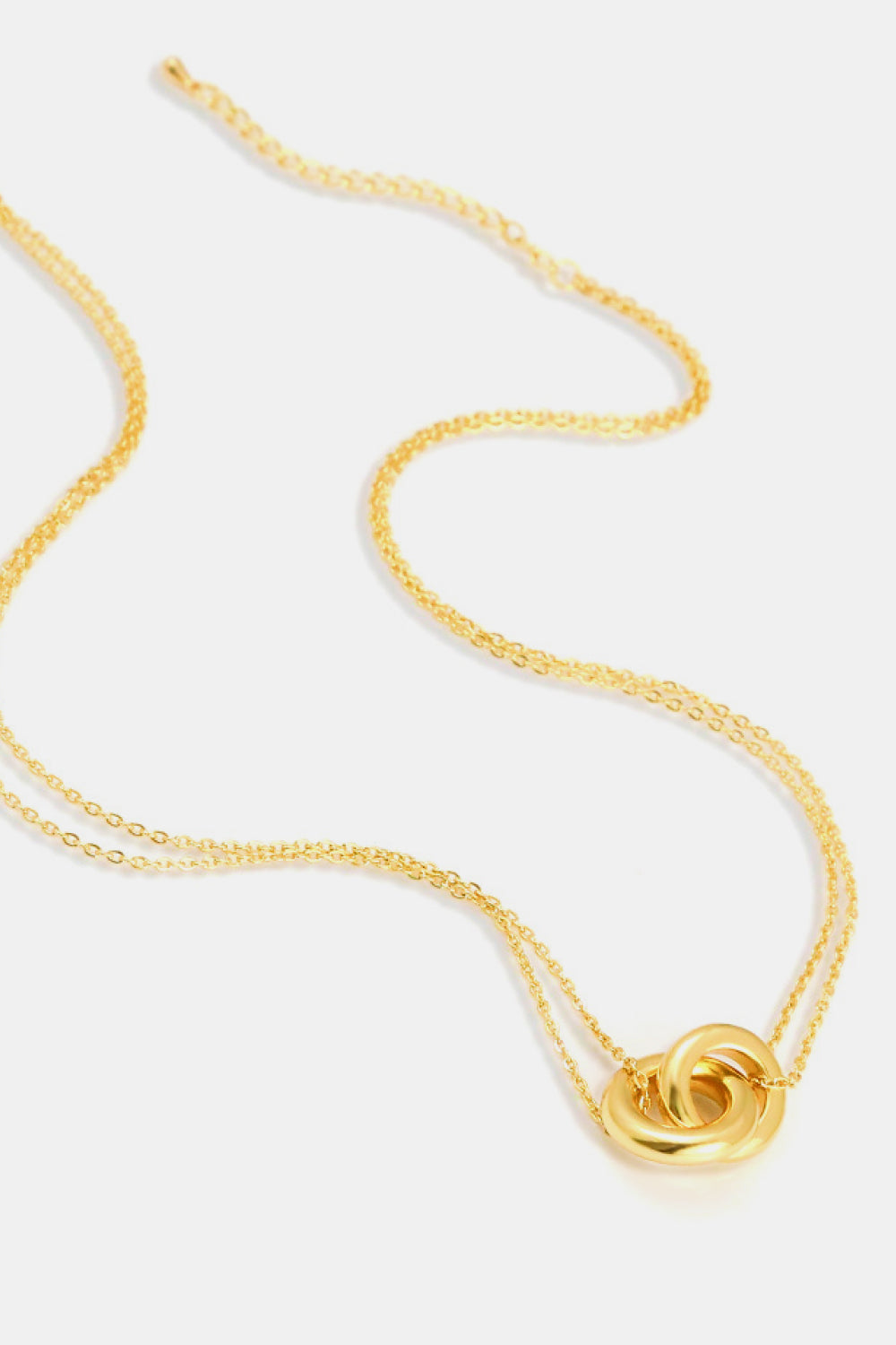 Linked Ring Pendant Chain Necklace - Smart Shopper