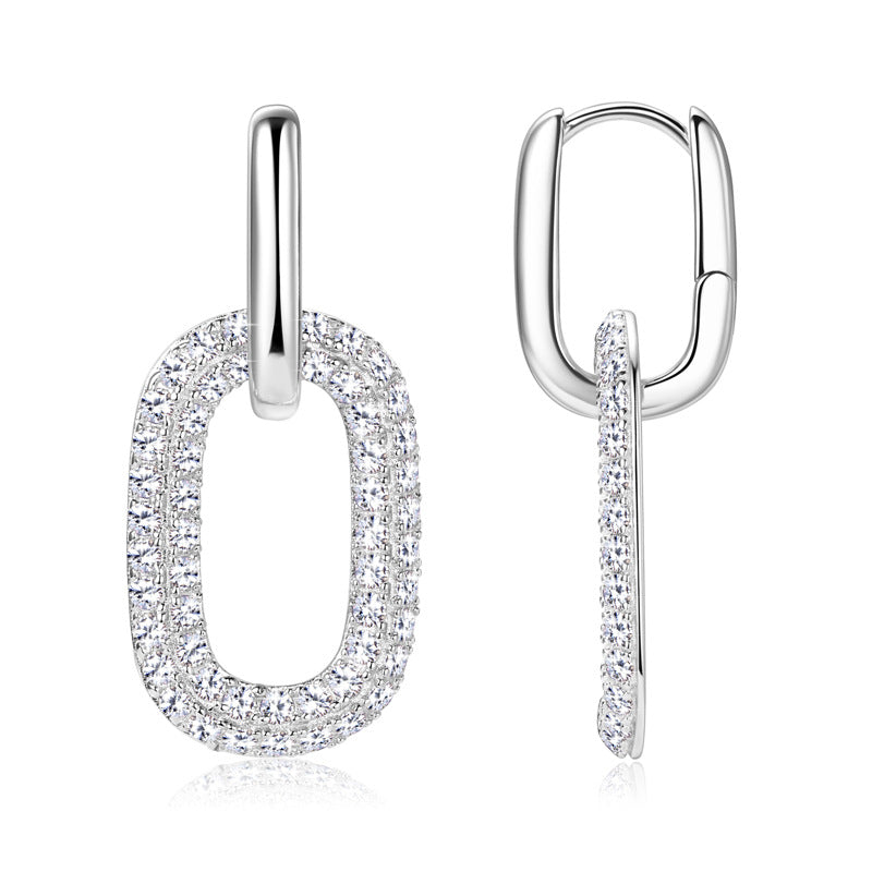 2.16 Carat Moissanite 925 Sterling Silver Earrings - Smart Shopper