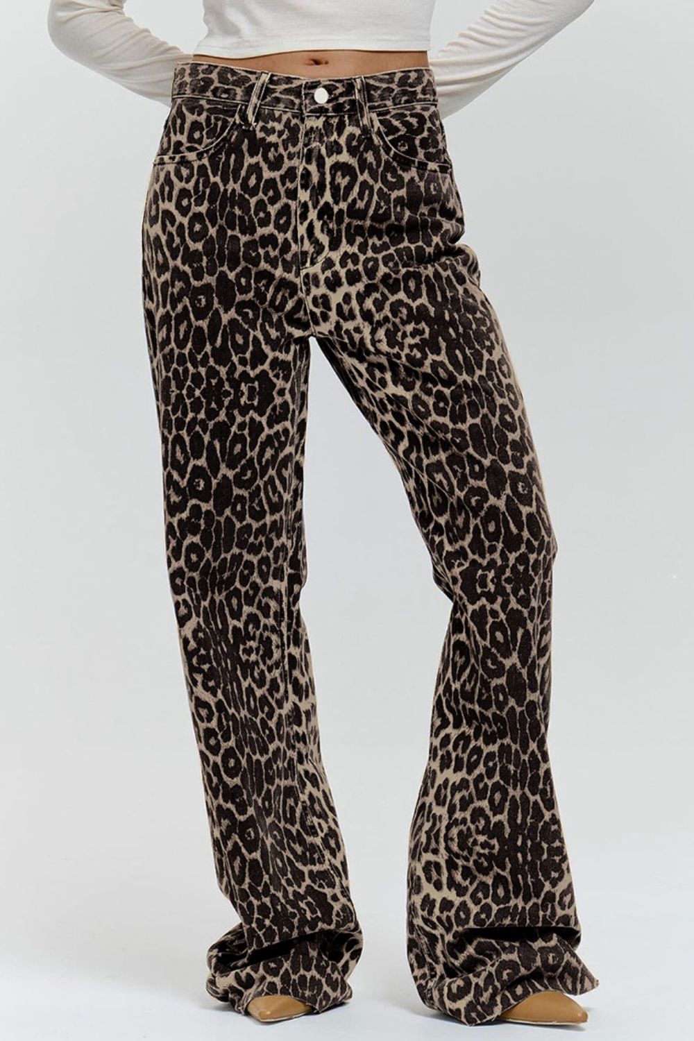 Leopard Wide Leg Pants with Pockets - Smart Shopper