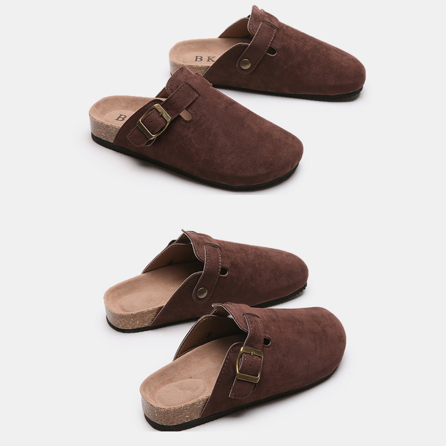 Suede Closed Toe Buckle Slide - Smart Shopper