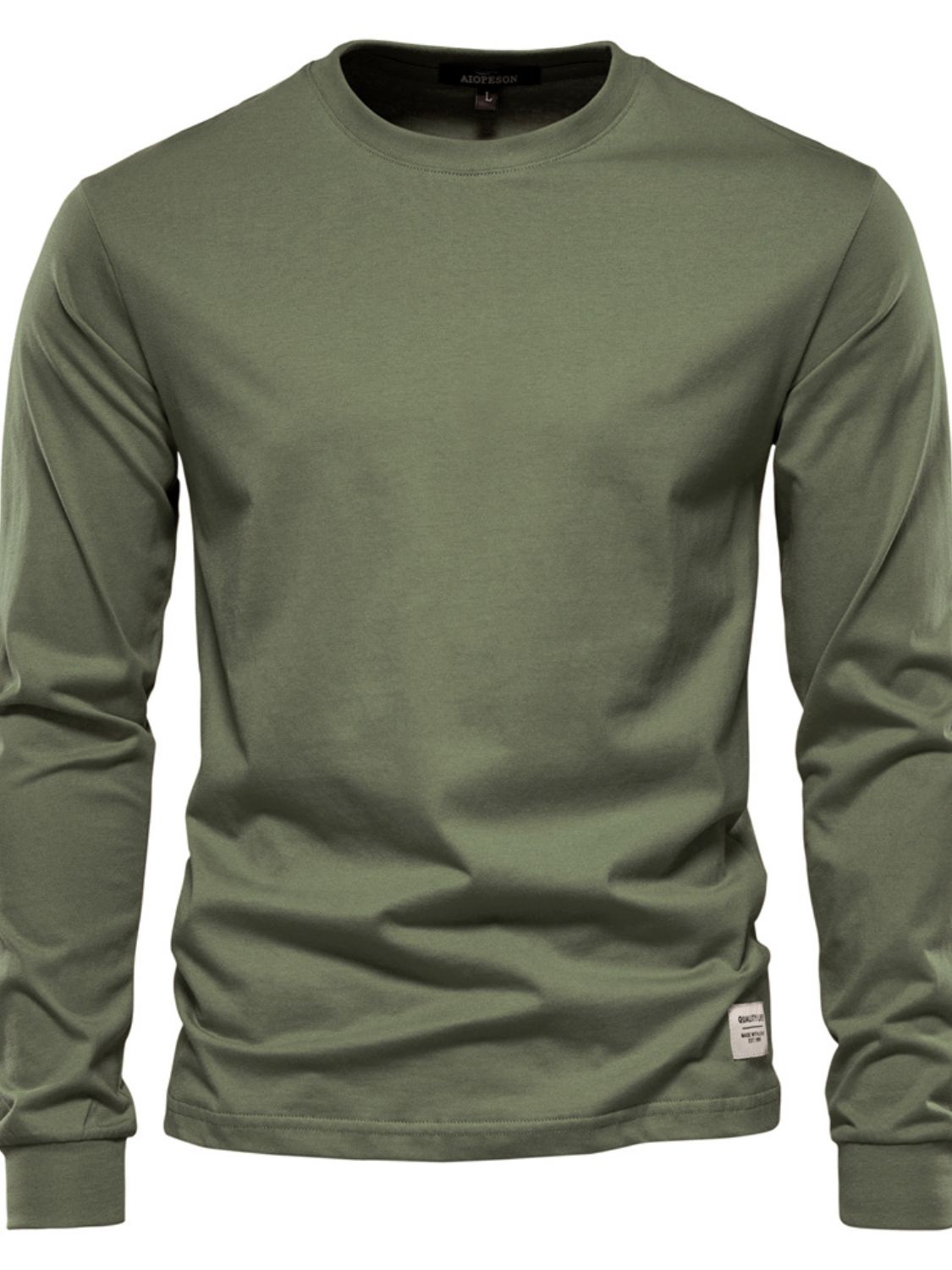 Men's Full Size Round Neck Long Sleeve T-Shirt Plus Size - Smart Shopper