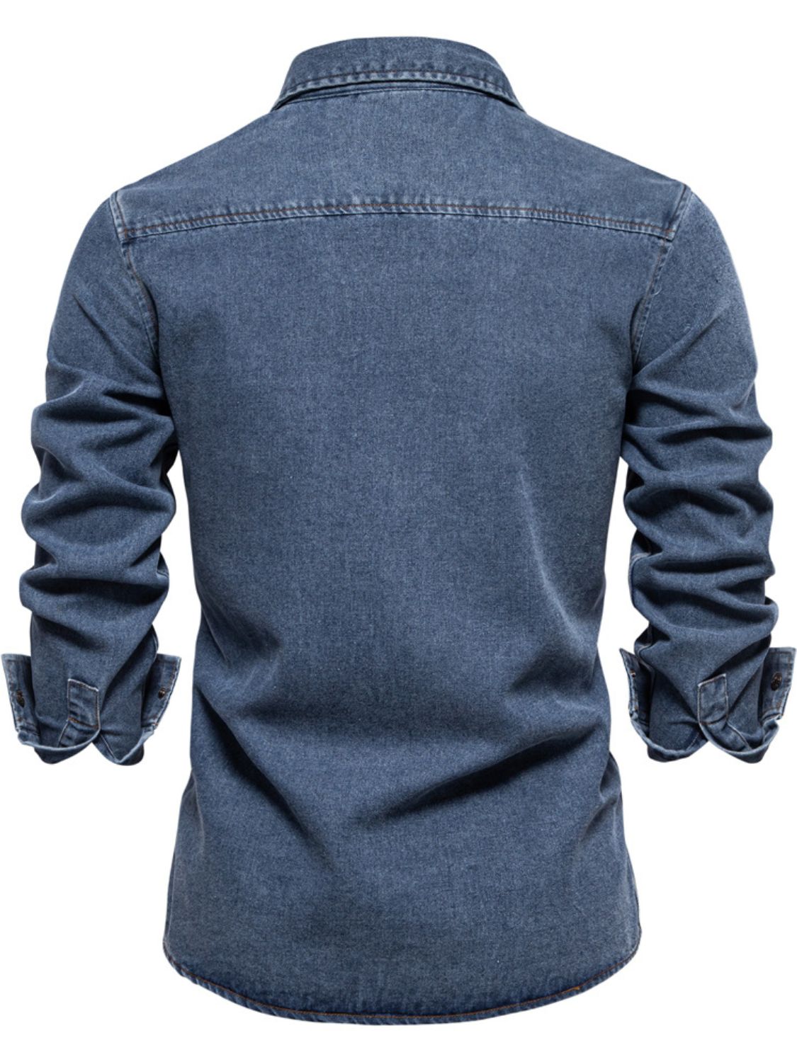 Men's Snap Down Long Sleeve Denim Shirt - Smart Shopper