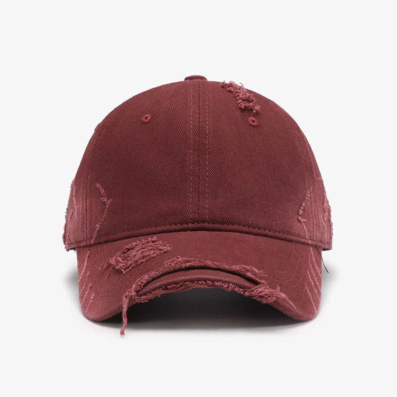 Distressed Adjustable Cotton Hat - Smart Shopper