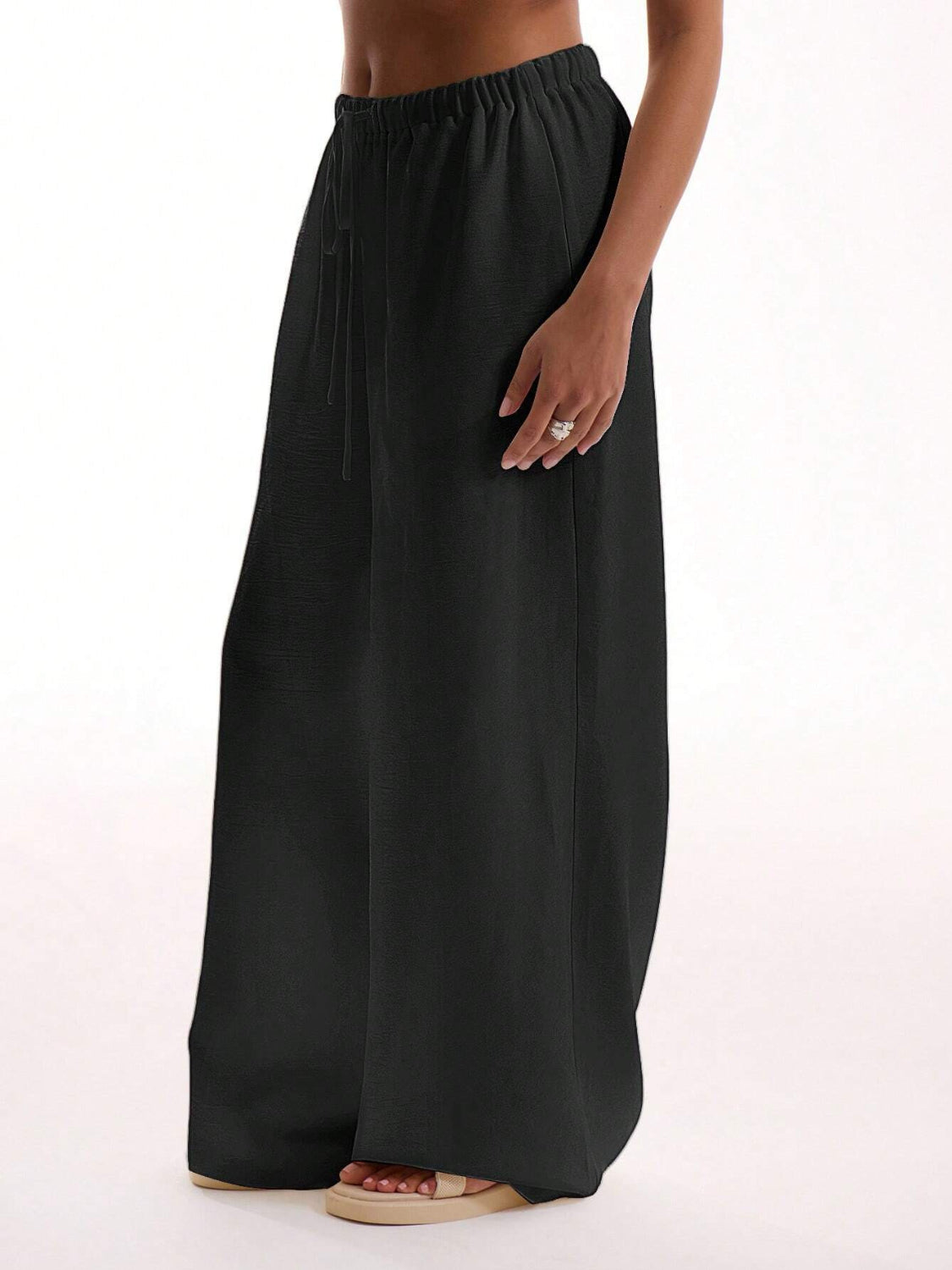 Drawstring Wide Leg Pants - Smart Shopper