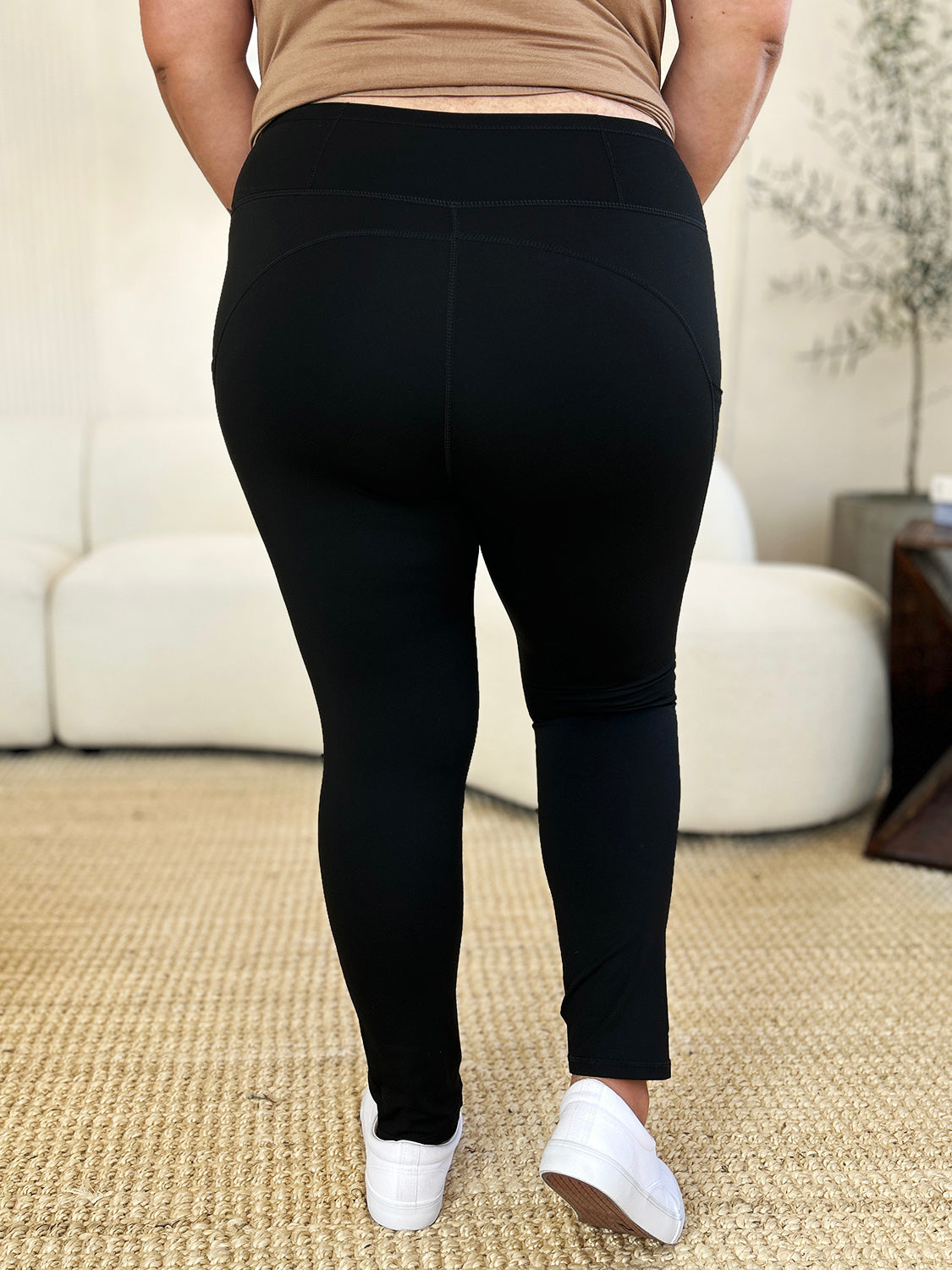 Wide Waistband Sports Leggings - Smart Shopper