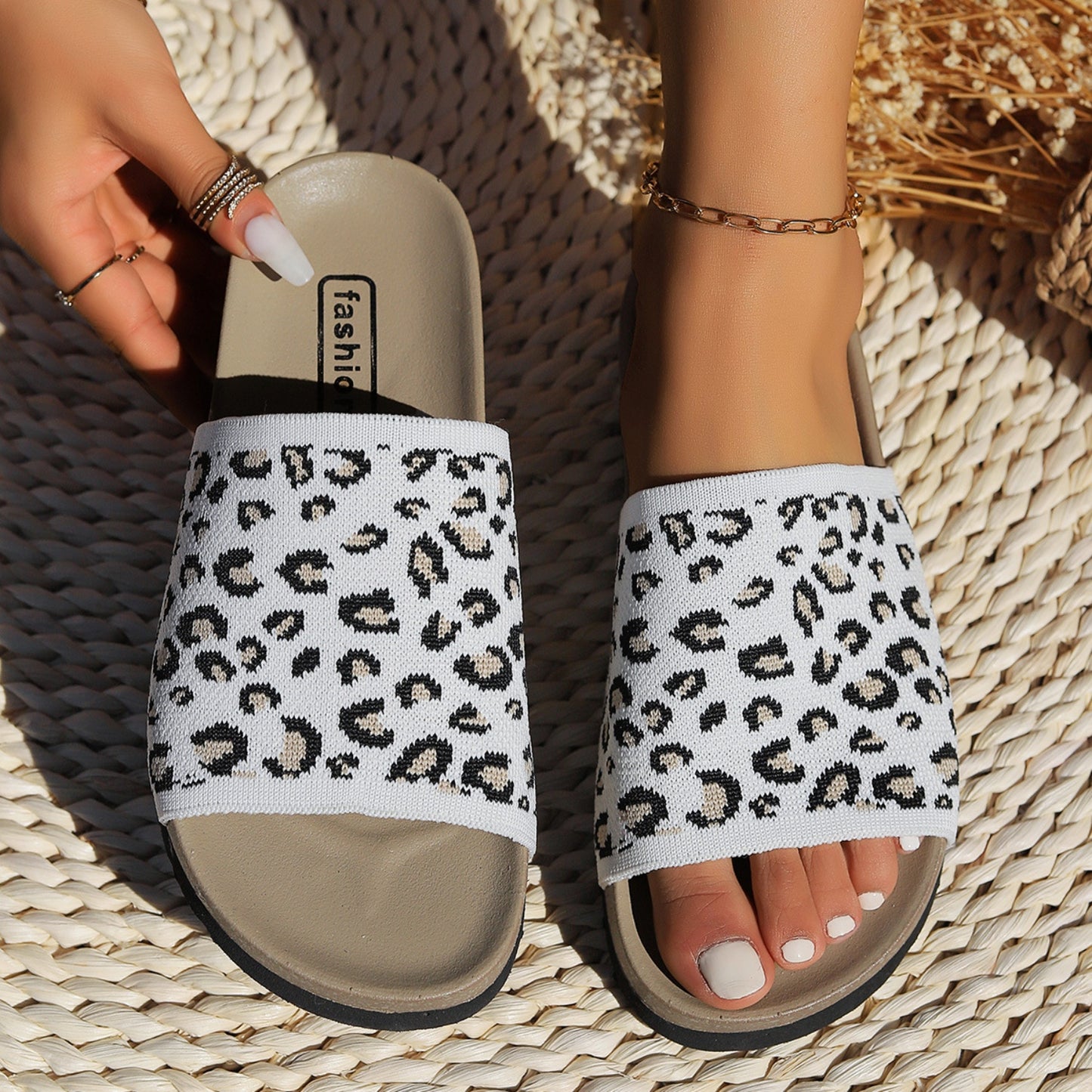 Leopard Open Toe Sandals - Smart Shopper