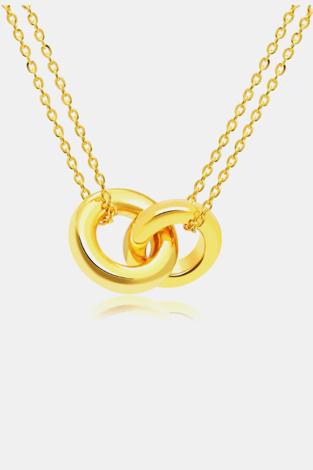 Linked Ring Pendant Chain Necklace - Smart Shopper