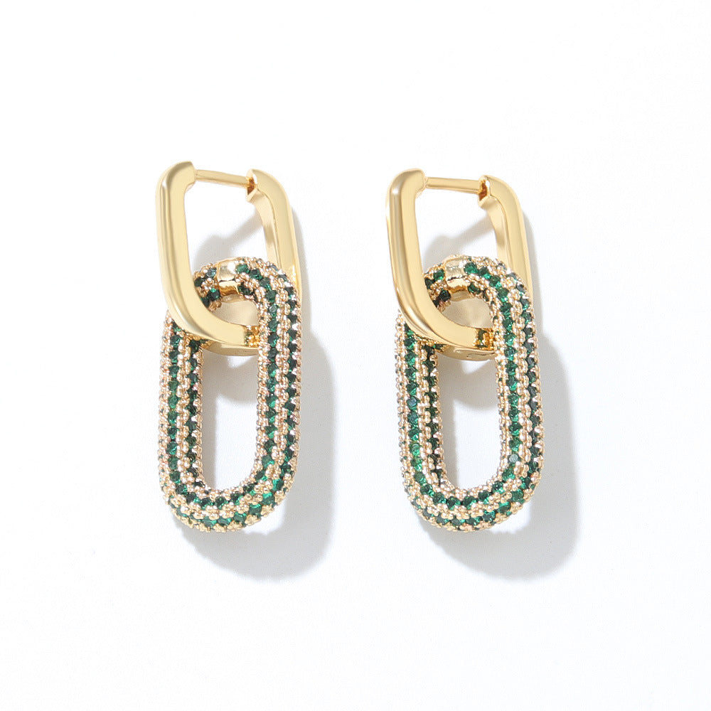 18K Gold-Plated Inland Zircon Earrings - Smart Shopper