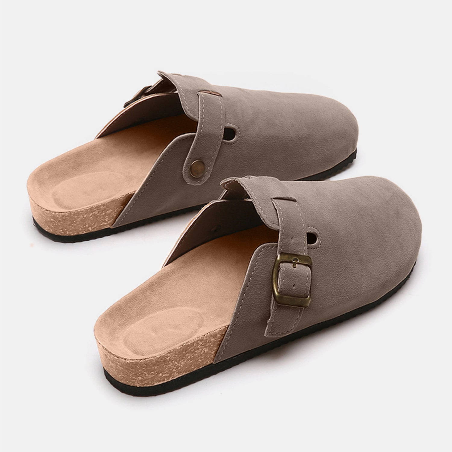 Suede Closed Toe Buckle Slide - Smart Shopper