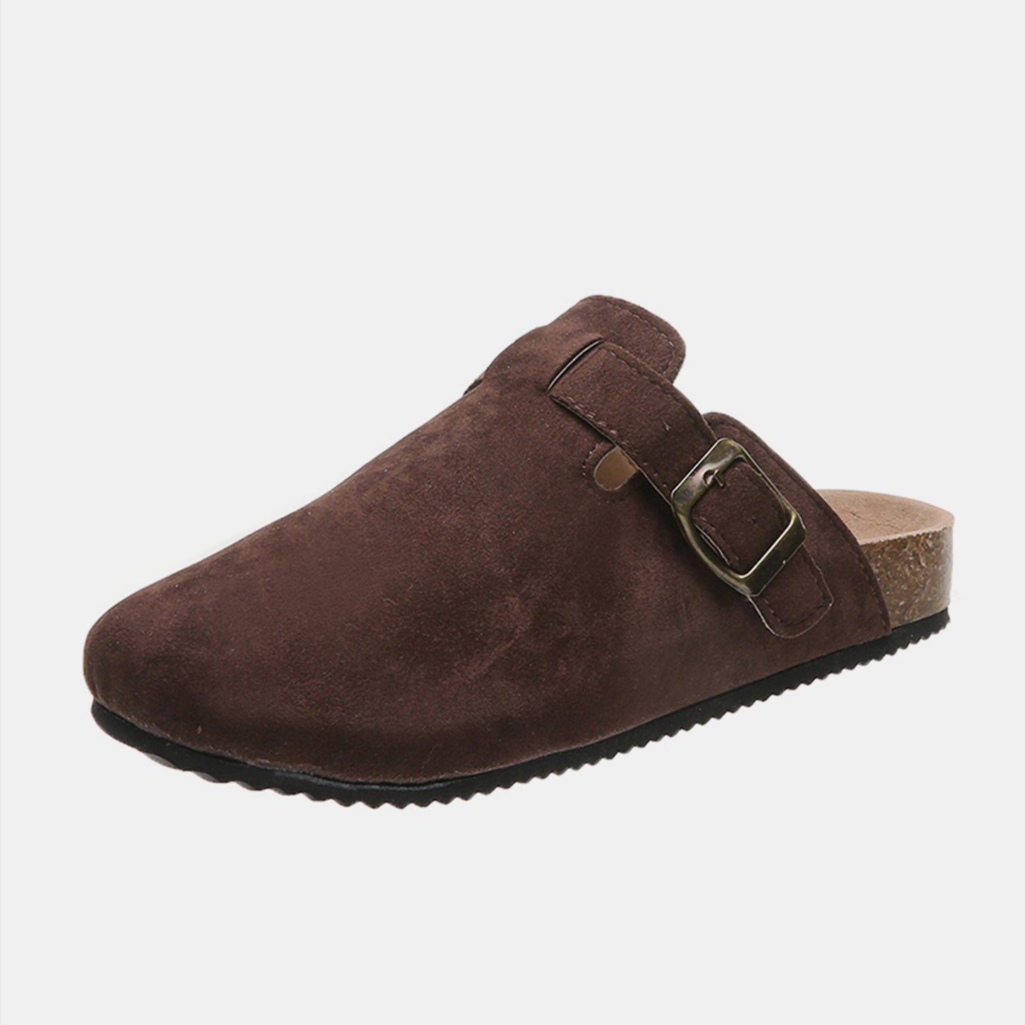 Suede Closed Toe Buckle Slide - Smart Shopper