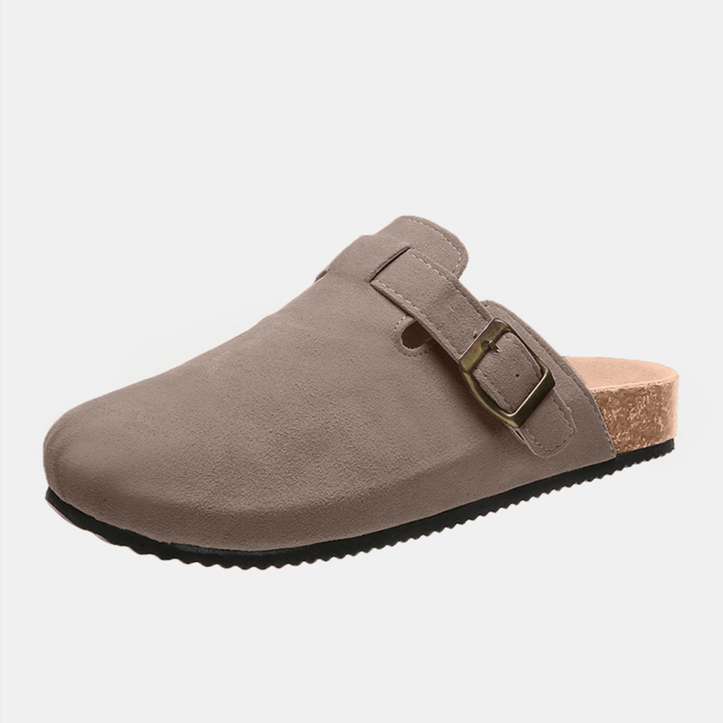 Suede Closed Toe Buckle Slide - Smart Shopper