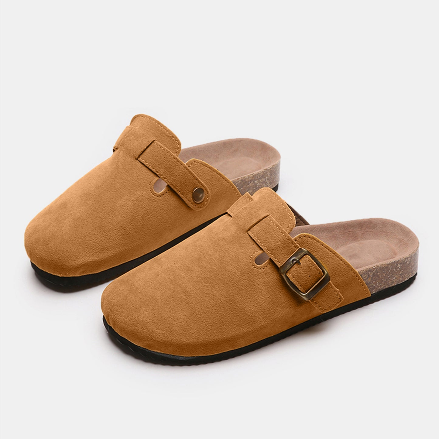 Suede Closed Toe Buckle Slide - Smart Shopper