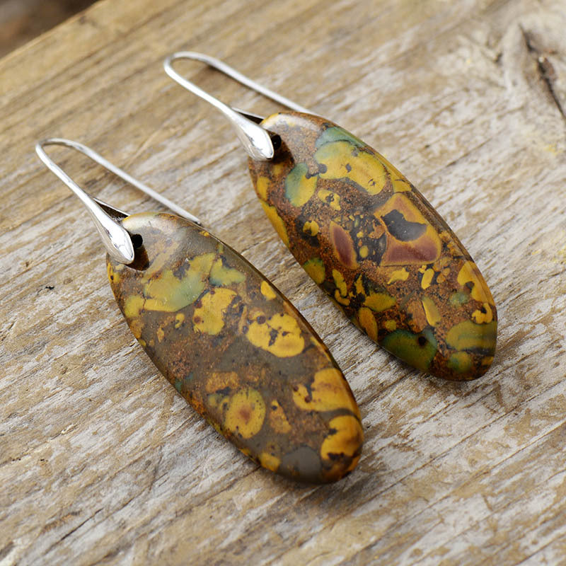 Natural Stone Copper Dangle Earrings - Smart Shopper