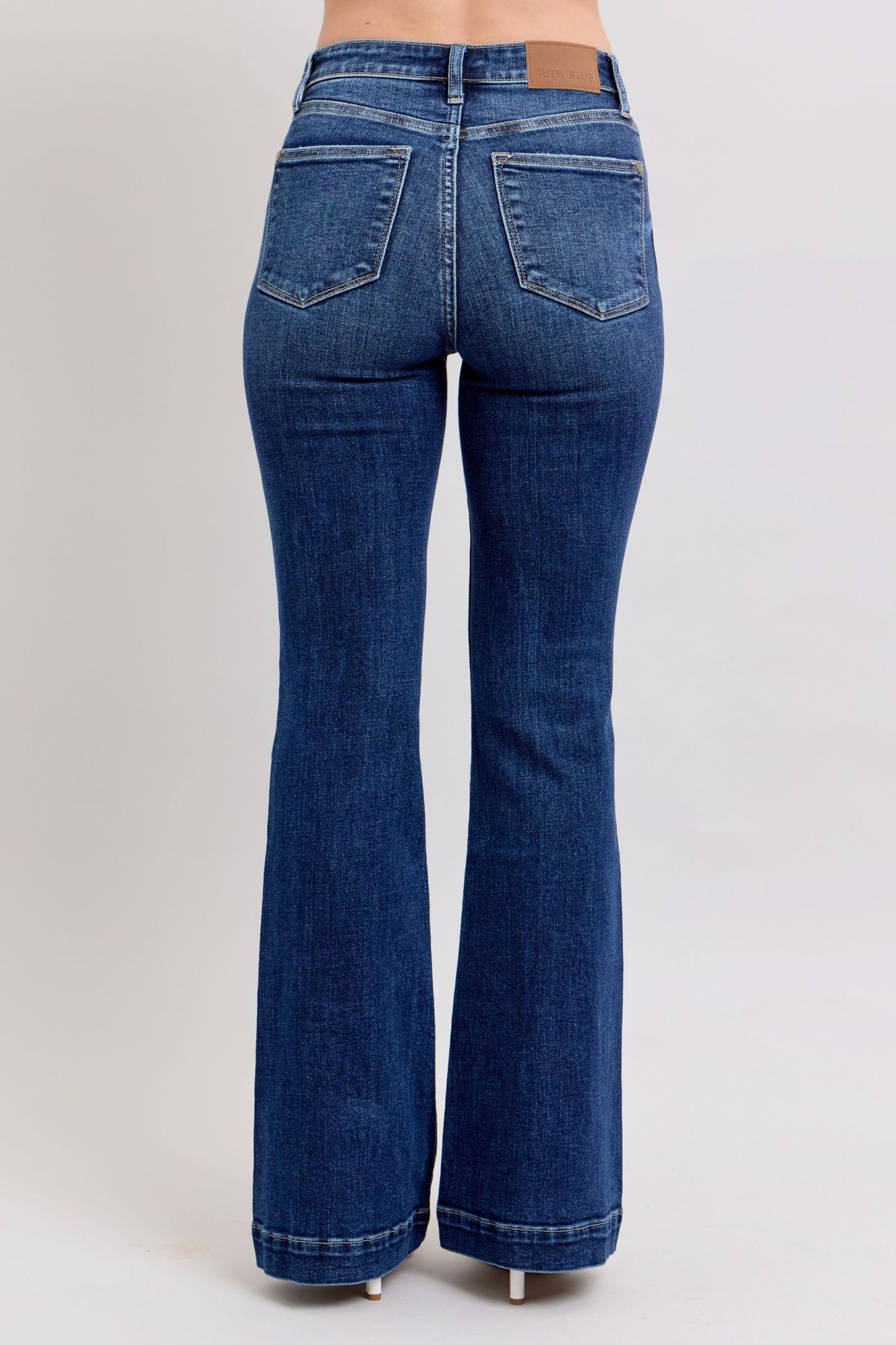 Judy Blue Full Size High Rise Flare Jeans with Pockets Plus Size - Smart Shopper