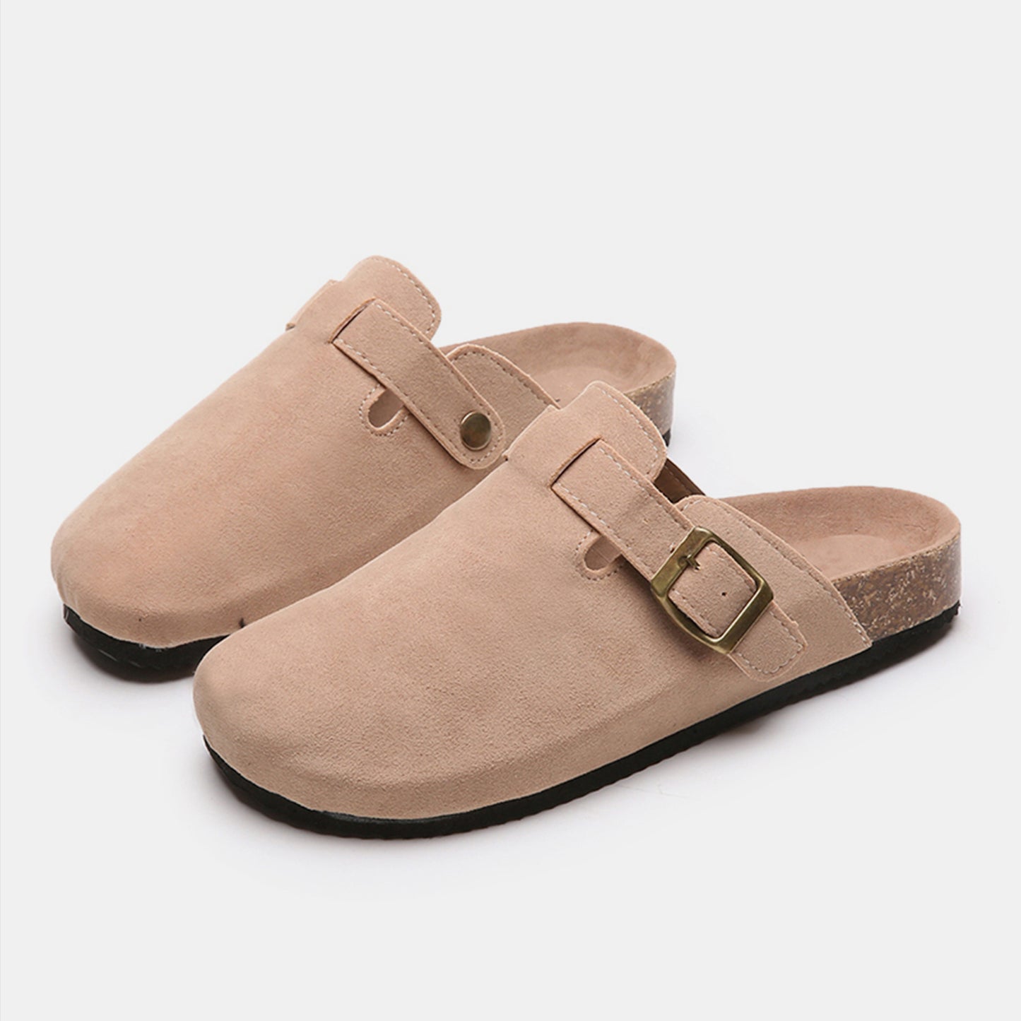 Suede Closed Toe Buckle Slide - Smart Shopper