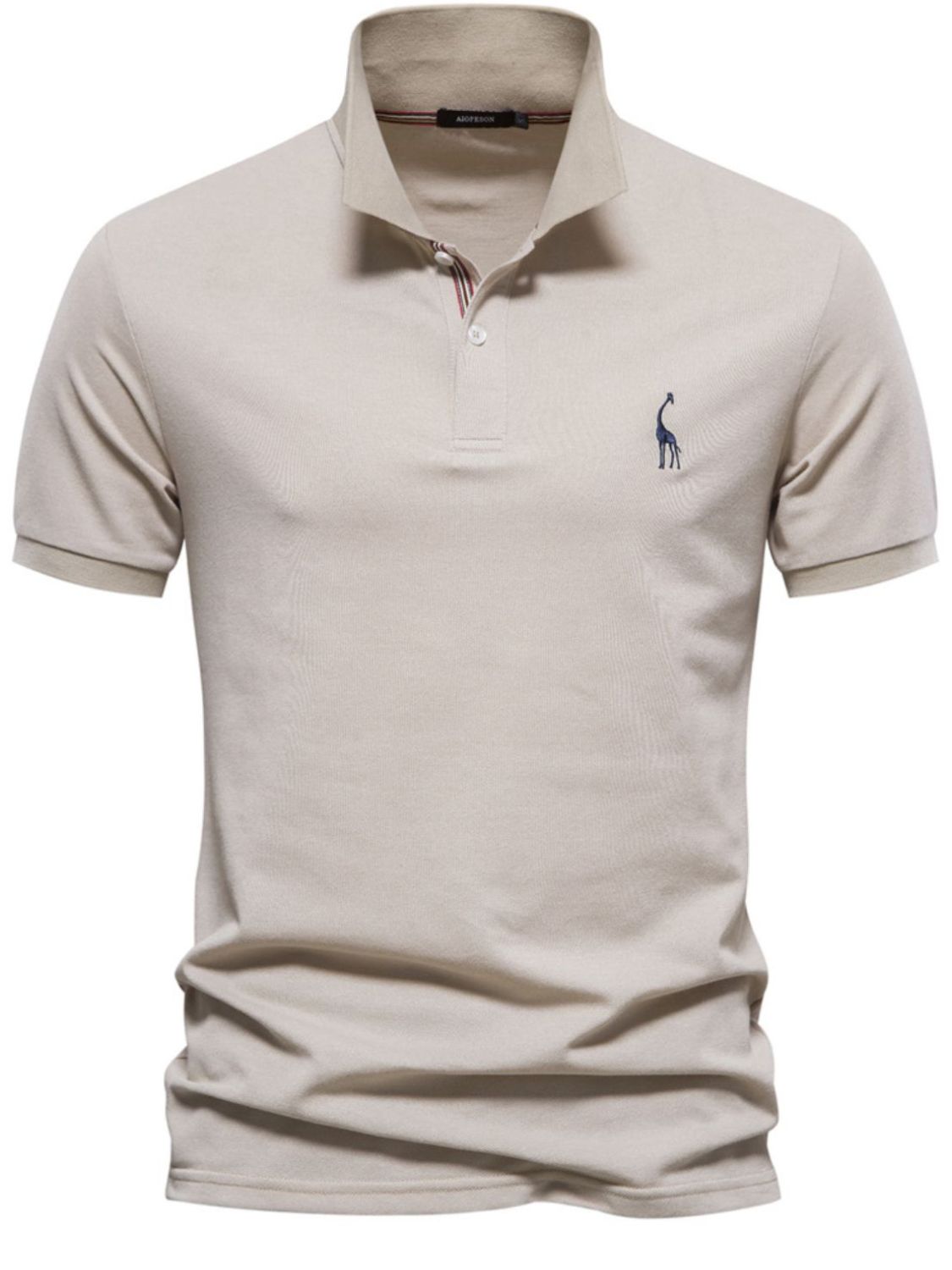 Men's Giraffe Embroidered Short Sleeve Polo - Smart Shopper