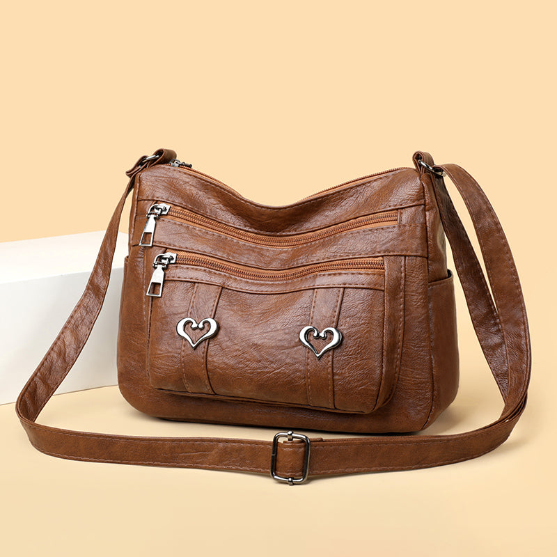 PU Leather Multi-Pockets Crossbody Bag - Smart Shopper