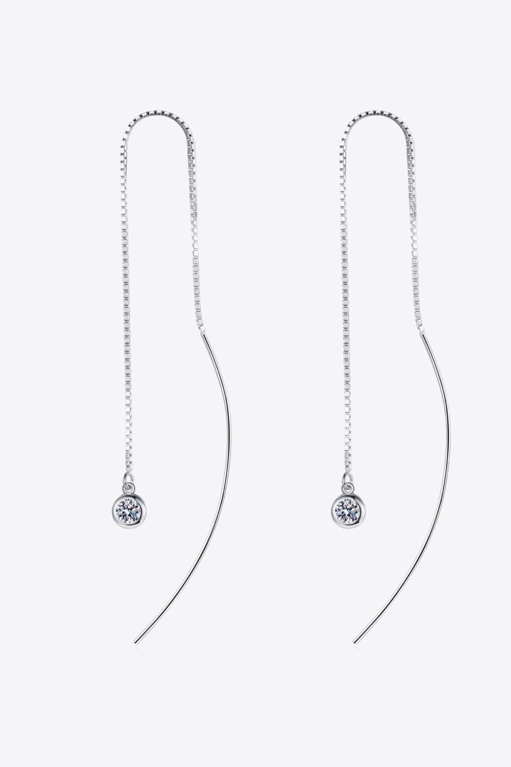 Moissanite 925 Sterling Silver Threader Earrings - Smart Shopper