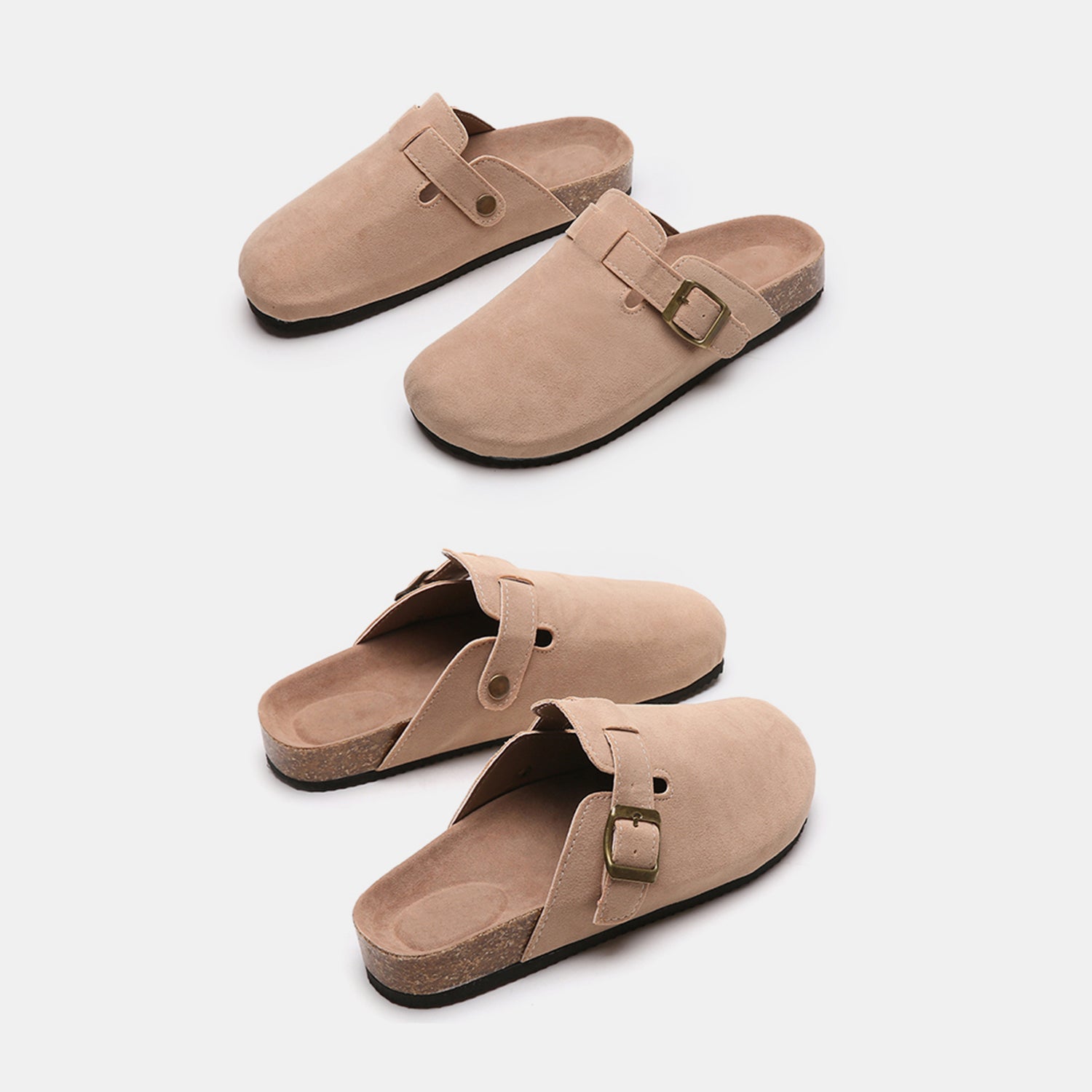 Suede Closed Toe Buckle Slide - Smart Shopper