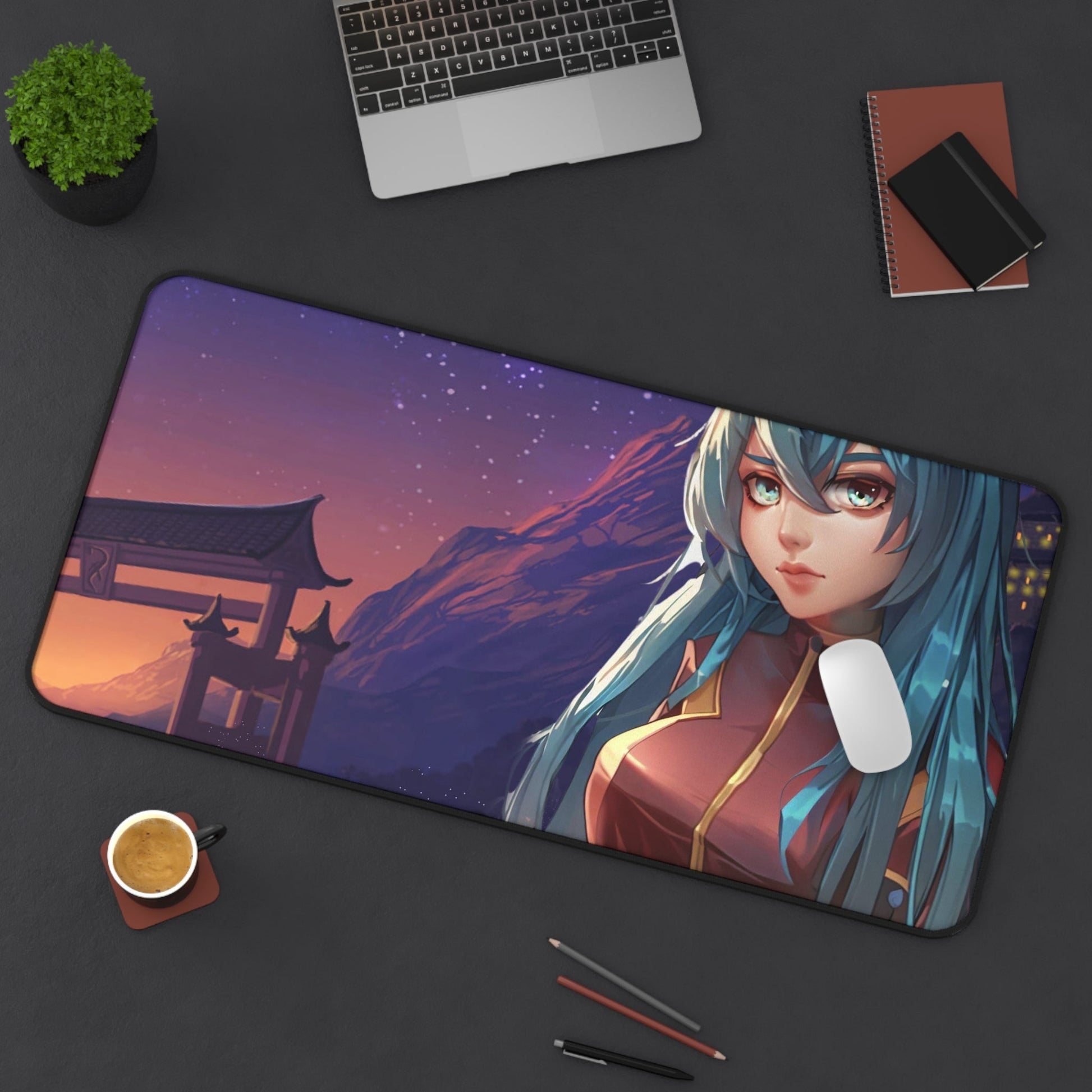 Anime Girl in Space Suit Desk Mat - Smart Shopper