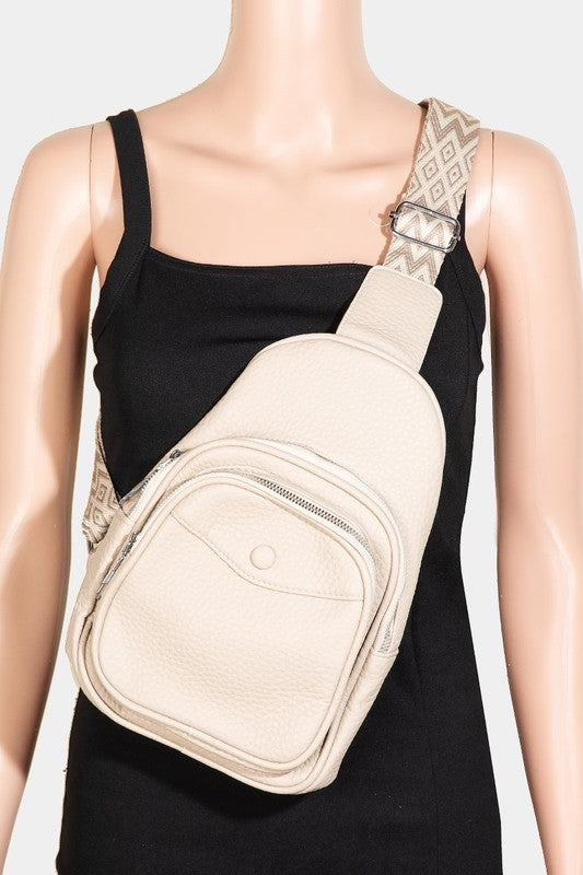 Fame Textured PU Leather Sling Bag - Smart Shopper