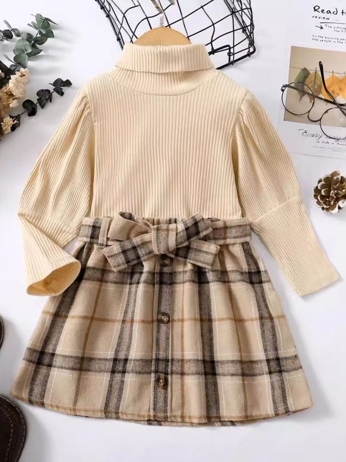 Turtleneck Long Sleeve Top and Skirt Set - Smart Shopper